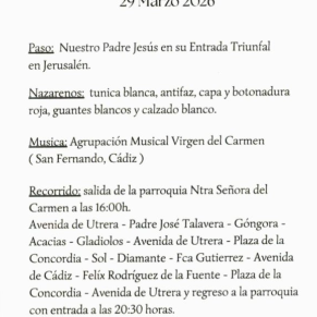 RECORRIDO DOMINGO RAMOS